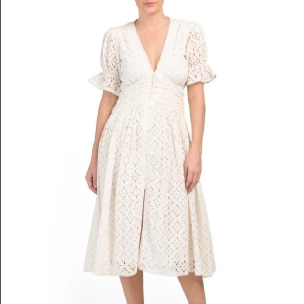 ANTHROPOLOGIE Love the label Puff Sleeve LaceDress - Picture 15 of 16